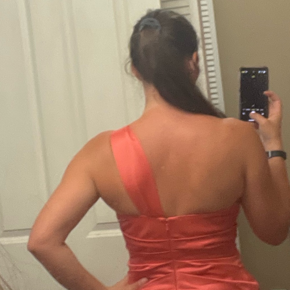 Phoebe Couture Coral Dress Size 4 - Picture 6 of 6